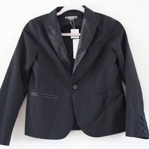 NWT Bonpoint James Wool Tuxedo Jacket Black Satin Lapel Boys 12 Formal